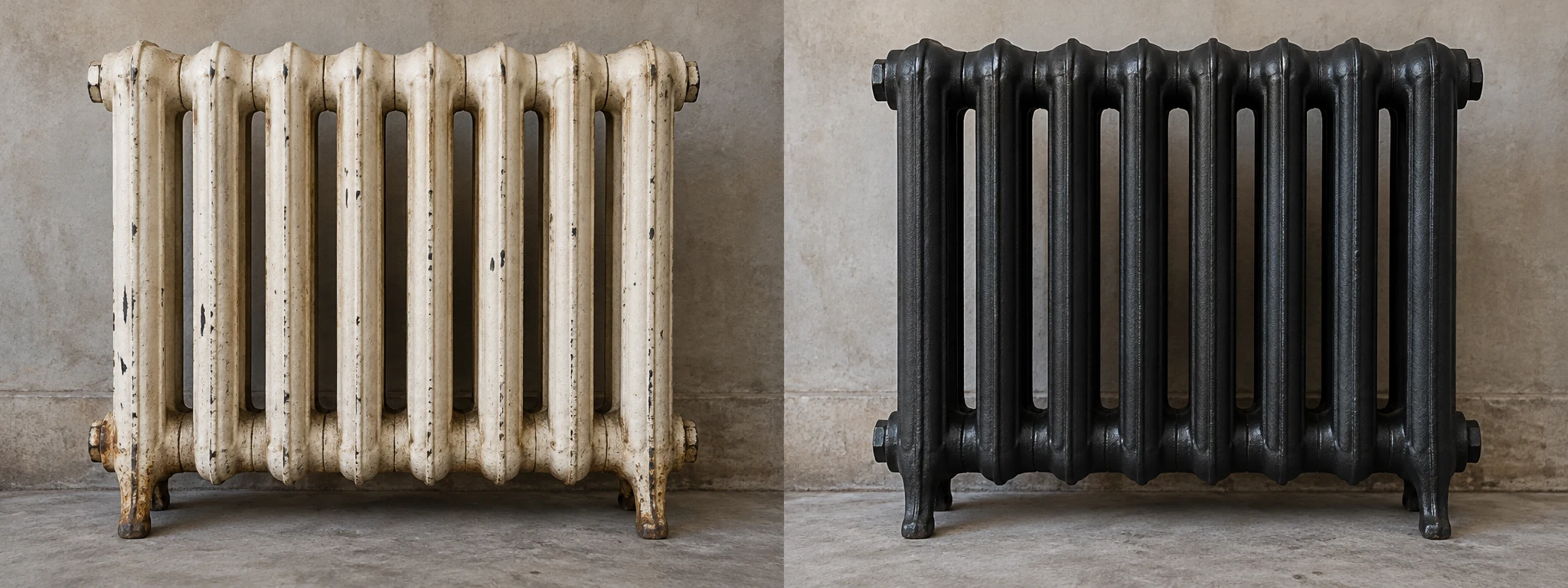 Radiateur en fonte : après